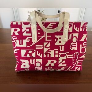 Burberry Graphic PINK and WHITE Tote EXCELLENT
